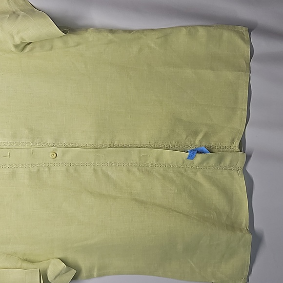 Liz Claiborne Lizsport 100% Linen Button Down Blouse - Picture 3 of 9